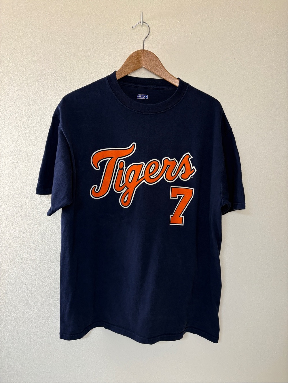 Vintage Detroit Tigers Baseball Tee Ivan Rodriguez MLB Sports Topps Streetwear